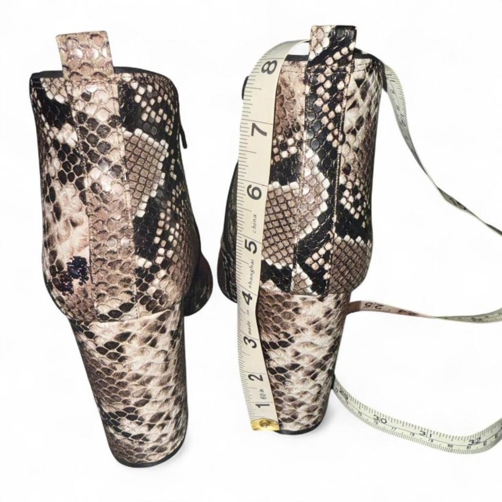 WILD & EXOTIC FAUX SNAKESKIN ANKLE BOOTS HIGH HEELED LADIES 10 - Picture 7 of 7